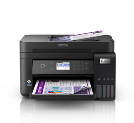 Epson EcoTank L6270 - Impresora multifunción - color - chorro de tinta - rellenable - 216 x 297 mm (original) - 215.9 x 1200 mm (material) - hasta 11 ppm (copiando) - hasta 15.5 ppm (impresión) - 250 hojas - USB 2.0, LAN, Wi-Fi(n)