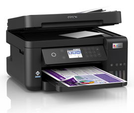 Epson EcoTank L6270 - Impresora multifunción - color - chorro de tinta - rellenable - 216 x 297 mm (original) - 215.9 x 1200 mm (material) - hasta 11 ppm (copiando) - hasta 15.5 ppm (impresión) - 250 hojas - USB 2.0, LAN, Wi-Fi(n)