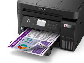Epson EcoTank L6270 - Impresora multifunción - color - chorro de tinta - rellenable - 216 x 297 mm (original) - 215.9 x 1200 mm (material) - hasta 11 ppm (copiando) - hasta 15.5 ppm (impresión) - 250 hojas - USB 2.0, LAN, Wi-Fi(n)