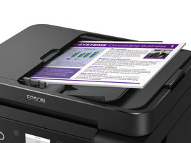 Epson EcoTank L6270 - Impresora multifunción - color - chorro de tinta - rellenable - 216 x 297 mm (original) - 215.9 x 1200 mm (material) - hasta 11 ppm (copiando) - hasta 15.5 ppm (impresión) - 250 hojas - USB 2.0, LAN, Wi-Fi(n)