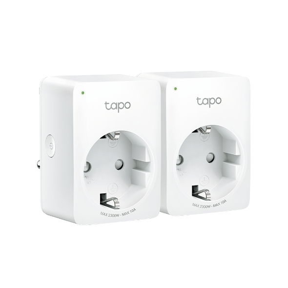 Mini tomacorriente inteligente Wi-Fi, 100 - 120V~, 50/60Hz, 15.0A, compatible con Amazon Alexa y Google Assistant, color blanco.