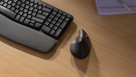 Mouse Vertical Ergonómico Logitech - 6 Botones - Inalámbrico - Bluetooth, 2.4 GHz - Receptor de USB Color Grafito