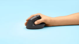 Mouse Vertical Ergonómico Logitech - 6 Botones - Inalámbrico - Bluetooth, 2.4 GHz - Receptor de USB Color Grafito