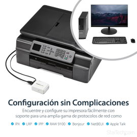 StarTech.com Servidor de Impresión Inalámbrico Wireless N y Ethernet de 1 Puerto USB - 802.11 b/g/n - Servidor Wifi de Impresoras - Servidor de impresión - USB 2.0 - 10/100 Ethernet x 1 - blanco - para P/N: SVA5M4NEUA StarTech.com Servidor de Impresión Inalámbrico Wireless N y Ethernet de 1 Puerto USB - 802.11 b/g/n - Servidor Wifi de Impresoras - Servidor de impresión - USB 2.0 - 10/100 Ethernet x 1 - blanco - para P/N: SVA5M4NEUA