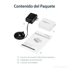 StarTech.com Servidor de Impresión Inalámbrico Wireless N y Ethernet de 1 Puerto USB - 802.11 b/g/n - Servidor Wifi de Impresoras - Servidor de impresión - USB 2.0 - 10/100 Ethernet x 1 - blanco - para P/N: SVA5M4NEUA StarTech.com Servidor de Impresión Inalámbrico Wireless N y Ethernet de 1 Puerto USB - 802.11 b/g/n - Servidor Wifi de Impresoras - Servidor de impresión - USB 2.0 - 10/100 Ethernet x 1 - blanco - para P/N: SVA5M4NEUA