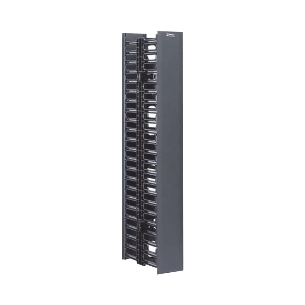 Organizador Vertical Doble NetRunner, de 22.5 UR, 4.9in de Ancho, Color Negro