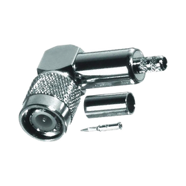 Conector TNC Macho en Ángulo Recto para Cable RG-58/U, Niquel /Oro /Teflón.​