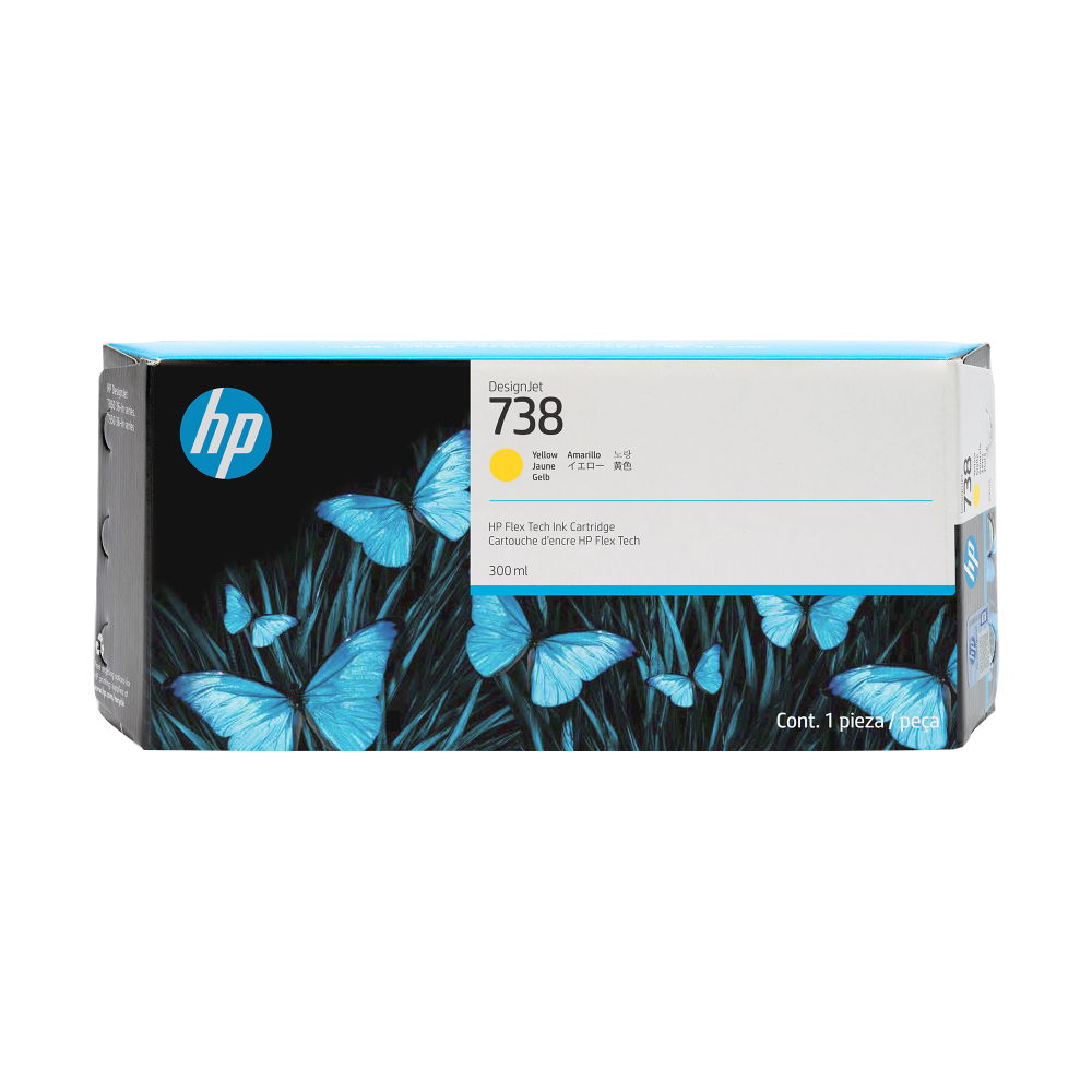 HP - 738 - Ink cartridge - Yellow - 300 ml
