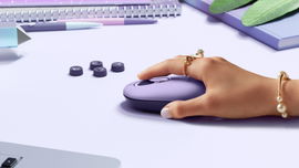Logitech - Mouse - Wireless - Purple - With Emoji Cosmos Lavender Logitech - Mouse - Wireless - Purple - With Emoji Cosmos Lavender