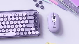 Logitech - Mouse - Wireless - Purple - With Emoji Cosmos Lavender Logitech - Mouse - Wireless - Purple - With Emoji Cosmos Lavender