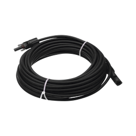 Cable Fotovoltaico 50 m, Negro, Calibre 10 AWG con Terminales MC4 en Ambos Extremos