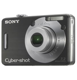 Sony Cyber-shot DSC-W70B - Cámara digital - compacta - 7.2 MP - 3x zoom óptico - Carl Zeiss - negro