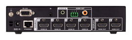 Switch HDMI de Presentación 4x2 True 4K / Multi View / 4 HDMI Entradas / 2 HDMI Salidas / Escalador 4K Integrado / Control RS-232, IR, Telnet, Web GUI / Montaje en Rack / Modo de Espera para Ahorro de Energía