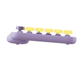Teclado Inalámbrico POP Keys Logitech USB - Bluetooth LE - Bluetooth 5.1 - Diseño Ergonómico Color Morado