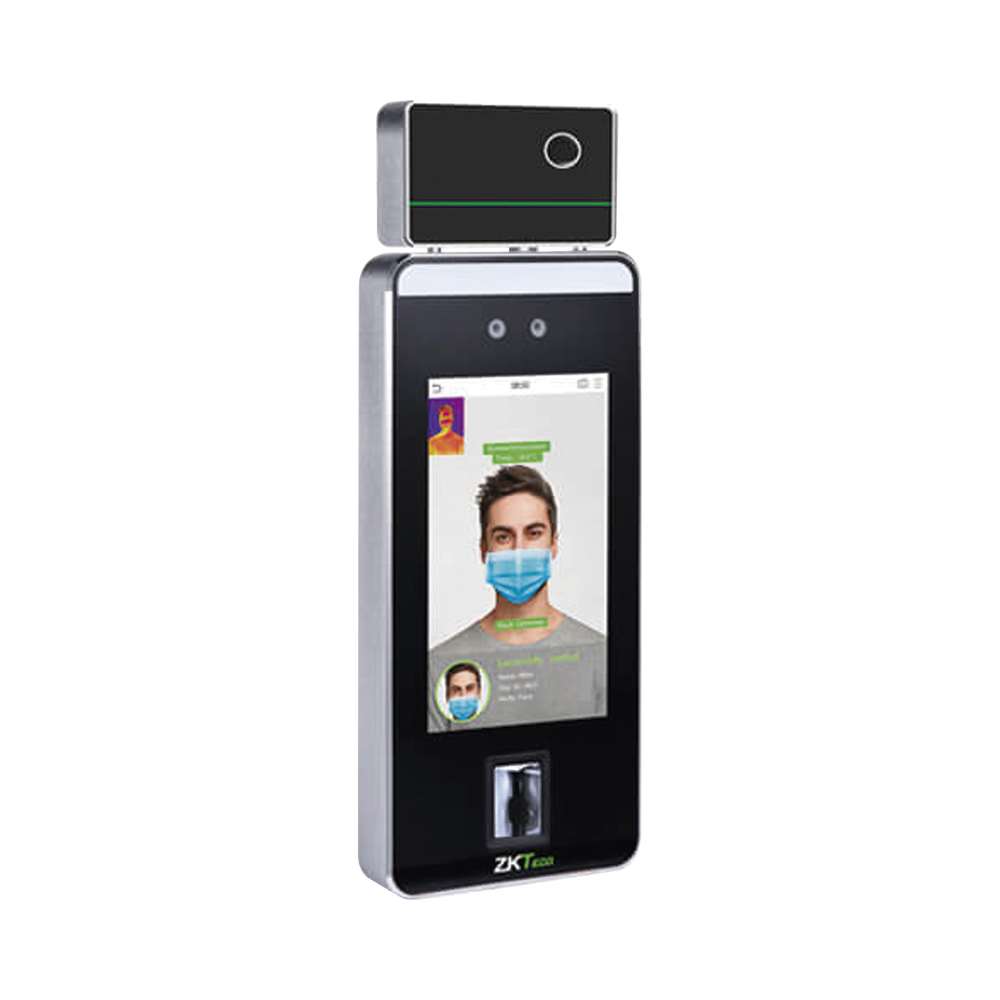Terminal de reconocimiento Facial, Palma, Huella Digital y temperatura de alta velocidad