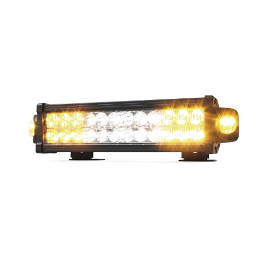 Barra LED de  13.6 pulgadas doble hilera, con luces de trabajo, ambar claro,  12-24 vcd