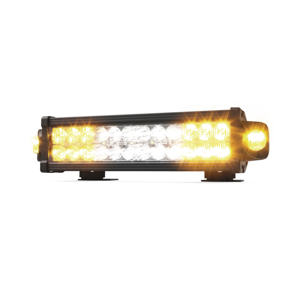 Barra LED de  13.6 pulgadas doble hilera, con luces de trabajo, ambar claro,  12-24 vcd