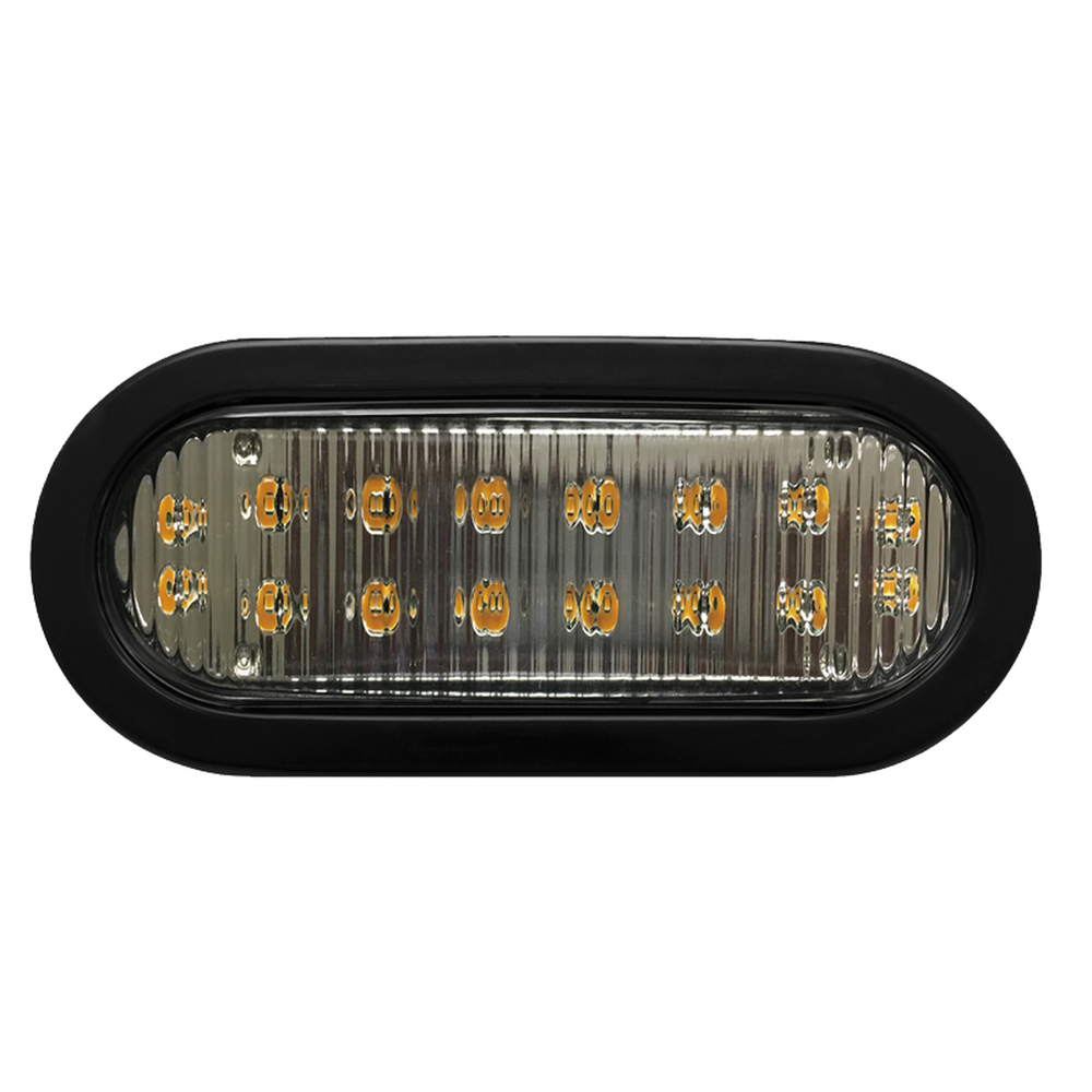 Luz direccional LED ovalada ambar con montaje de ojal  de 7.5 pulgadas