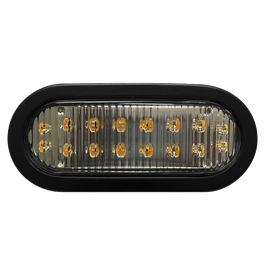 Luz direccional LED ovalada ambar con montaje de ojal  de 7.5 pulgadas