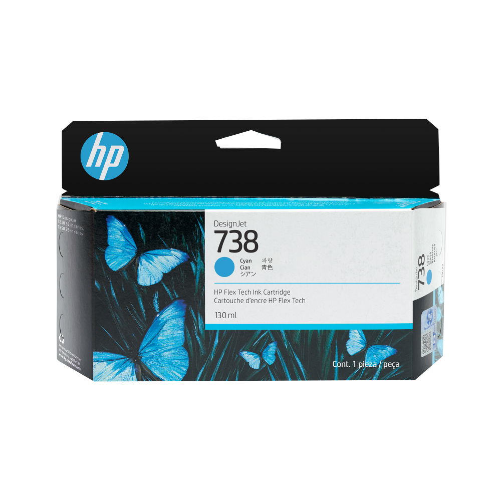 HP - 738 - Ink cartridge - Cyan - 130 ml