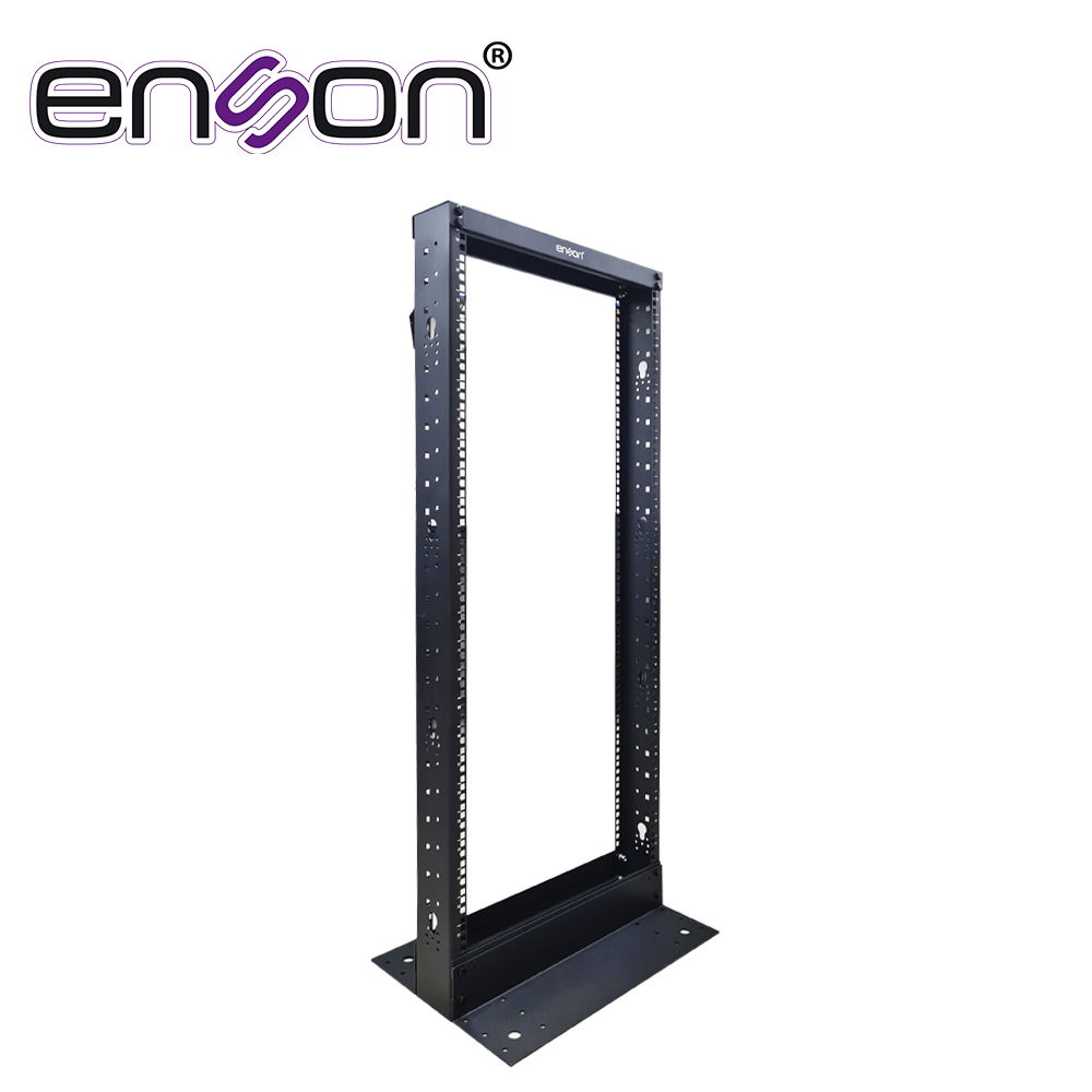 RACK VERTICAL ENSON ENS-RACK248 DE 25UR DOS POSTES EMPOTRABLE IDEAL PARA MONTAJE DE EQUIPOSD E RED Y CABLEADO ESTRUCTURADO, COMPATIBLE CON TODOS LOS ACCESORIOS DE RACKS Y GABINETES ENSON