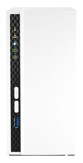 QNAP TS-233 - Dispositivo de almacenamiento en la nube personal - 2 compartimentos - SATA 6Gb/s - RAID RAID 0, 1, JBOD - RAM 2 GB - Gigabit Ethernet - iSCSI soporta