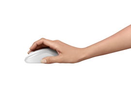 Logitech M220 Silent - Ratón - diestro y zurdo - óptico - 3 botones - inalámbrico - 2.4 GHz - receptor inalámbrico USB - blanco