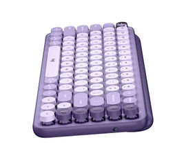Logitech POP Keys Wireless Mechanical Keyboard with Customizable Emoji Keys - Cosmos - Teclado - inalámbrico - Bluetooth LE, Bluetooth 5.1 - interruptor: Brown Tactile - cosmos