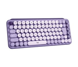 Logitech POP Keys Wireless Mechanical Keyboard with Customizable Emoji Keys - Cosmos - Teclado - inalámbrico - Bluetooth LE, Bluetooth 5.1 - interruptor: Brown Tactile - cosmos