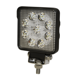 Luz de Trabajo Cuadrada Ultra Brillante, 9 led,1450 lumenes, 12-24 Vcd