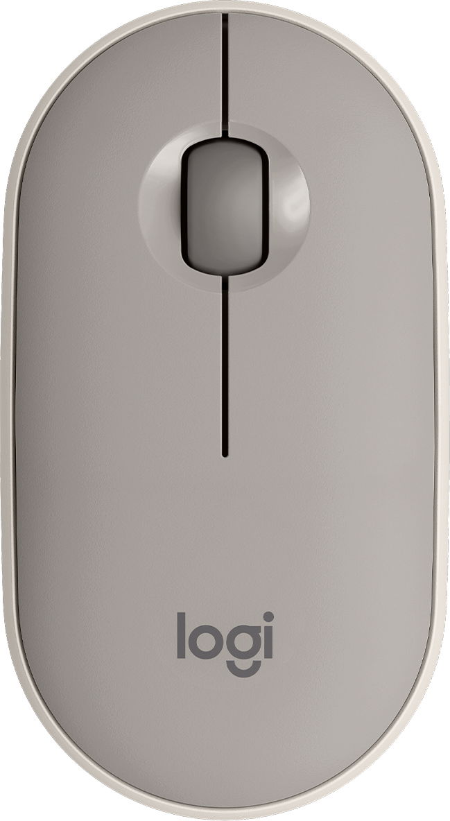 Logitech Pebble Wireless Mouse with Bluetooth or 2.4 GHz Receiver - Sand - Ratón - óptico - 3 botones - inalámbrico - Bluetooth - receptor inalámbrico USB - arena
