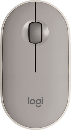 Logitech Pebble Wireless Mouse with Bluetooth or 2.4 GHz Receiver - Sand - Ratón - óptico - 3 botones - inalámbrico - Bluetooth - receptor inalámbrico USB - arena