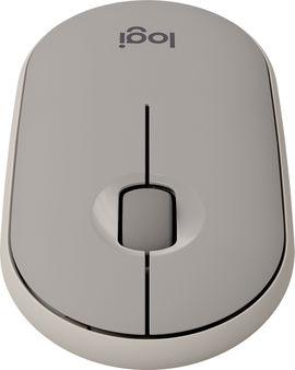 Logitech Pebble Wireless Mouse with Bluetooth or 2.4 GHz Receiver - Sand - Ratón - óptico - 3 botones - inalámbrico - Bluetooth - receptor inalámbrico USB - arena