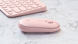 Logitech Pebble Wireless Mouse with Bluetooth or 2.4 GHz Receiver - Sand - Ratón - óptico - 3 botones - inalámbrico - Bluetooth - receptor inalámbrico USB - arena