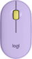 Logitech Pebble Pebble Wireless Mouse with Bluetooth or 2.4 GHz Receiver - Lavender Lemonade - Ratón - óptico - 3 botones - inalámbrico - Bluetooth, 2.4 GHz - receptor inalámbrico USB - lavanda, limonada - concha de almeja
