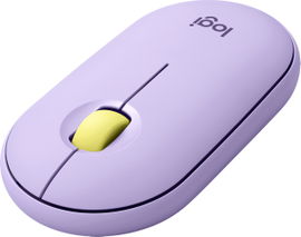 Logitech Pebble Pebble Wireless Mouse with Bluetooth or 2.4 GHz Receiver - Lavender Lemonade - Ratón - óptico - 3 botones - inalámbrico - Bluetooth, 2.4 GHz - receptor inalámbrico USB - lavanda, limonada - concha de almeja
