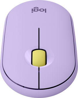 Logitech Pebble Pebble Wireless Mouse with Bluetooth or 2.4 GHz Receiver - Lavender Lemonade - Ratón - óptico - 3 botones - inalámbrico - Bluetooth, 2.4 GHz - receptor inalámbrico USB - lavanda, limonada - concha de almeja