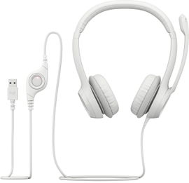 Audífonos USB Logitech H390 Para Computadora – Color Blanco 