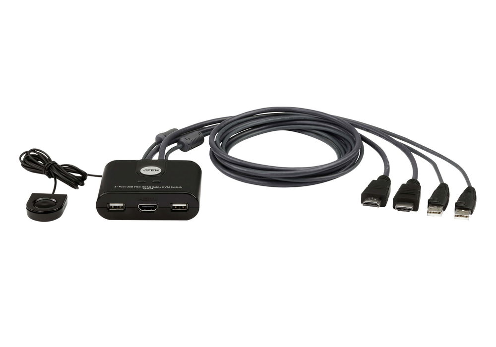 Switch KVM | USB FHD HDMI | de 2 puertos en formato cable