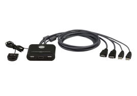 Switch KVM | USB FHD HDMI | de 2 puertos en formato cable Switch KVM | USB FHD HDMI | de 2 puertos en formato cable