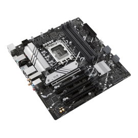 ASUS PRIME B760M-A AX - Placa base - micro ATX - Socket LGA1700 - B760 Chipset - USB 3.2 Gen 1, USB 3.2 Gen 2, USB-C 3.2 Gen 1 - 2.5 Gigabit LAN, Wi-Fi 6, Bluetooth - Tarjeta gráfica (CPU necesaria) - HD Audio (8-canales)