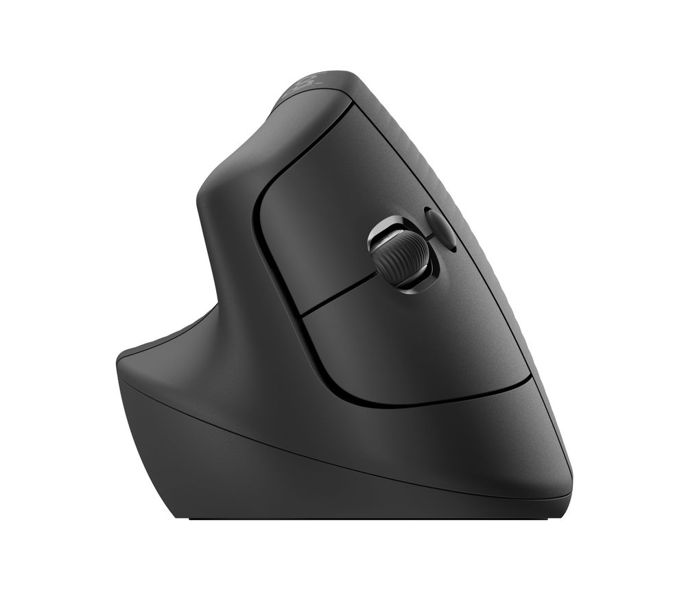 Logitech Lift Left Vertical Ergonomic Mouse - Ratón vertical - ergonómico - zurdo - 6 botones - inalámbrico - Bluetooth, 2.4 GHz - receptor de USB Logitech Logi Bolt - grafito