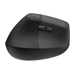 Logitech Lift Left Vertical Ergonomic Mouse - Ratón vertical - ergonómico - zurdo - 6 botones - inalámbrico - Bluetooth, 2.4 GHz - receptor de USB Logitech Logi Bolt - grafito