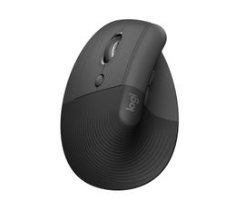 Logitech Lift Left Vertical Ergonomic Mouse - Ratón vertical - ergonómico - zurdo - 6 botones - inalámbrico - Bluetooth, 2.4 GHz - receptor de USB Logitech Logi Bolt - grafito