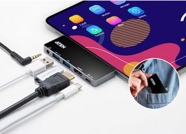 USB-C Travel Dock con Power Pass-Through USB-C Travel Dock con Power Pass-Through