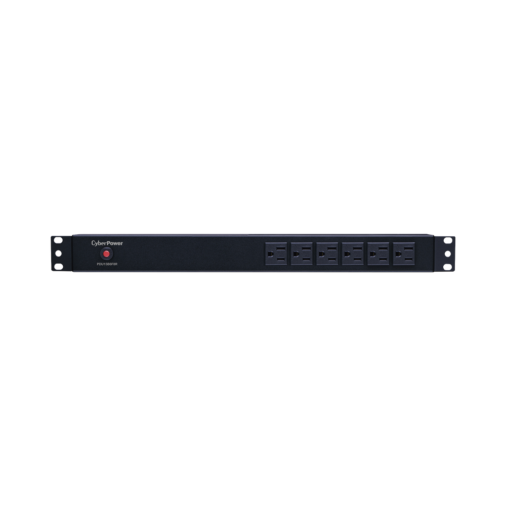 PDU Básico Para Distribución de Energía, Con 8 Tomas NEMA 5-15R Traseras y 6 Tomas 5-15R Frontales, 1UR, 15 Amp, 120 Vca