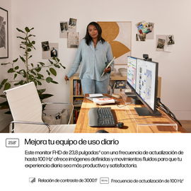HP - LED-backlit LCD monitor - 23.8