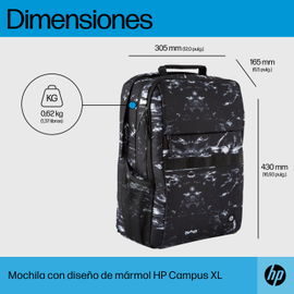 HP - Campus XL - mochila para transporte de portátil - 16.1 HP - Campus XL - mochila para transporte de portátil - 16.1