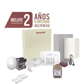 (2 Años 4GLTEM/5G ILIMITADO INCLUIDO)  Kit Vista48LA con comunicador 4GLTEM/5G MN02, Teclado, Gabinete, Batería y Transformador