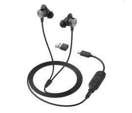 Logitech Zone Wired Earbuds - Auricular - en oreja - cableado - conector de 3,5 mm - aislamiento de ruido - grafito - Certificado para Skype Empresarial, Certificado para Equipos de Microsoft Logitech Zone Wired Earbuds - Auricular - en oreja - cableado - conector de 3,5 mm - aislamiento de ruido - grafito - Certificado para Skype Empresarial, Certificado para Equipos de Microsoft
